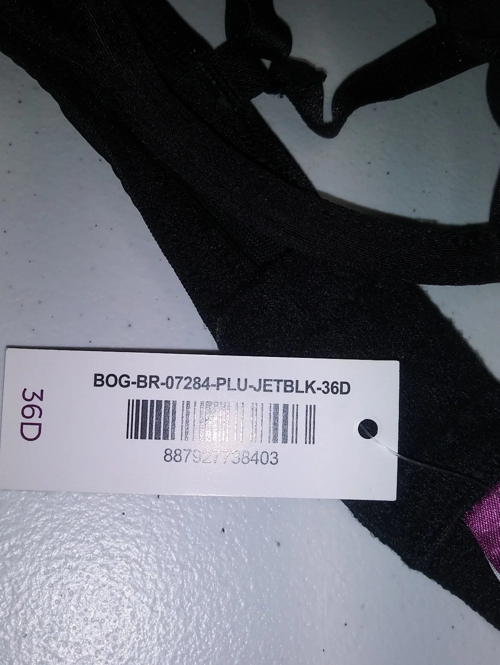 Adore Me Black Eilish Unlined Bra Unlined Strappy Size 36D